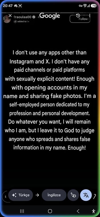 Full leaked Fraaoula private photo