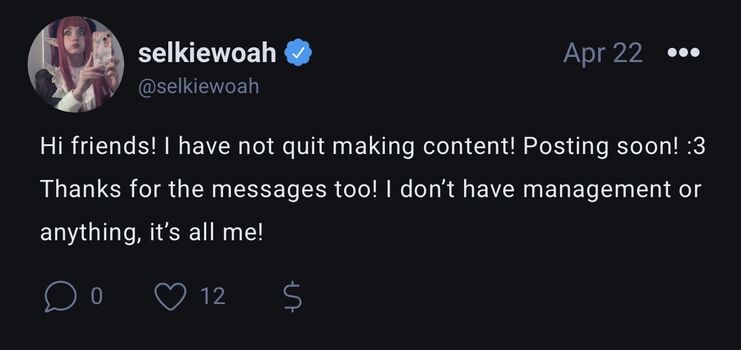 Full leaked Selkiewoah private photo